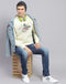 Men Beige Solid Round Neck Full Sleeve Sweatshirt