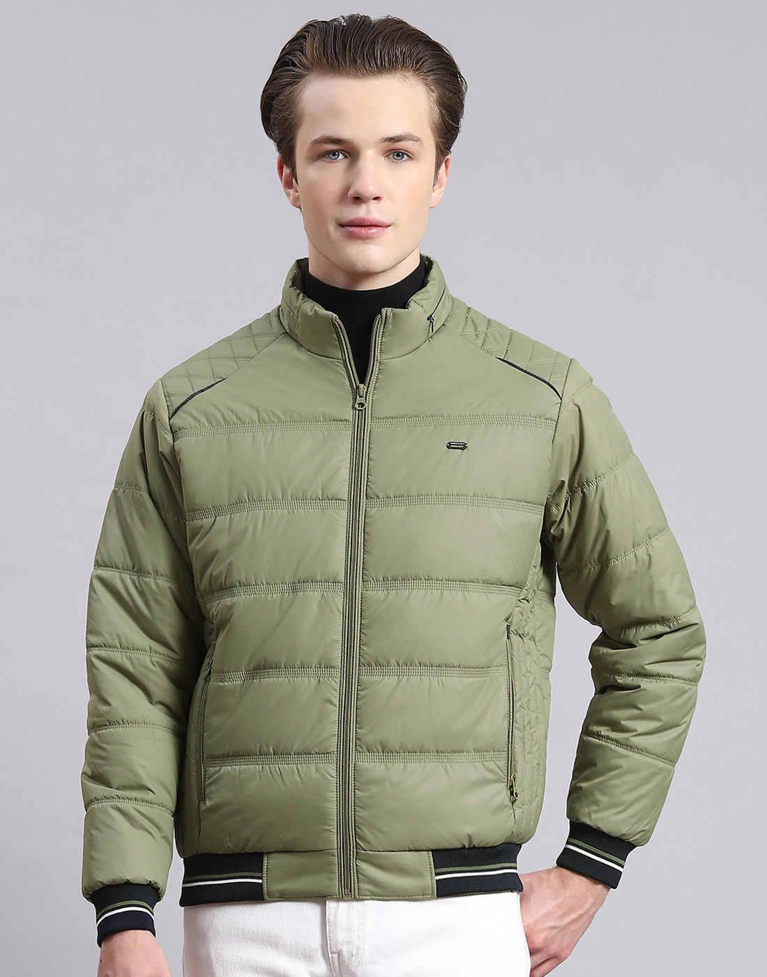 Buy Men Green Solid Jacket Online in India - Monte Carlo