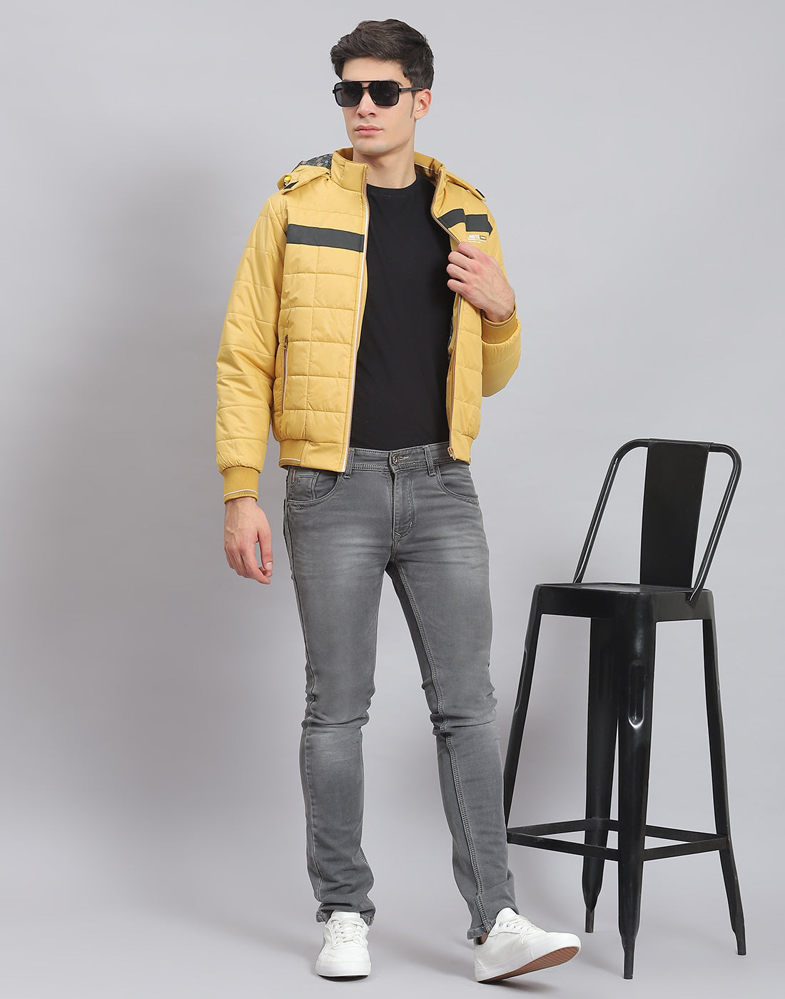 ROMWE Guys Solid Button Front Denim Jacket Without Tee | Denim outfit men, Yellow  denim, Denim jacket outfit