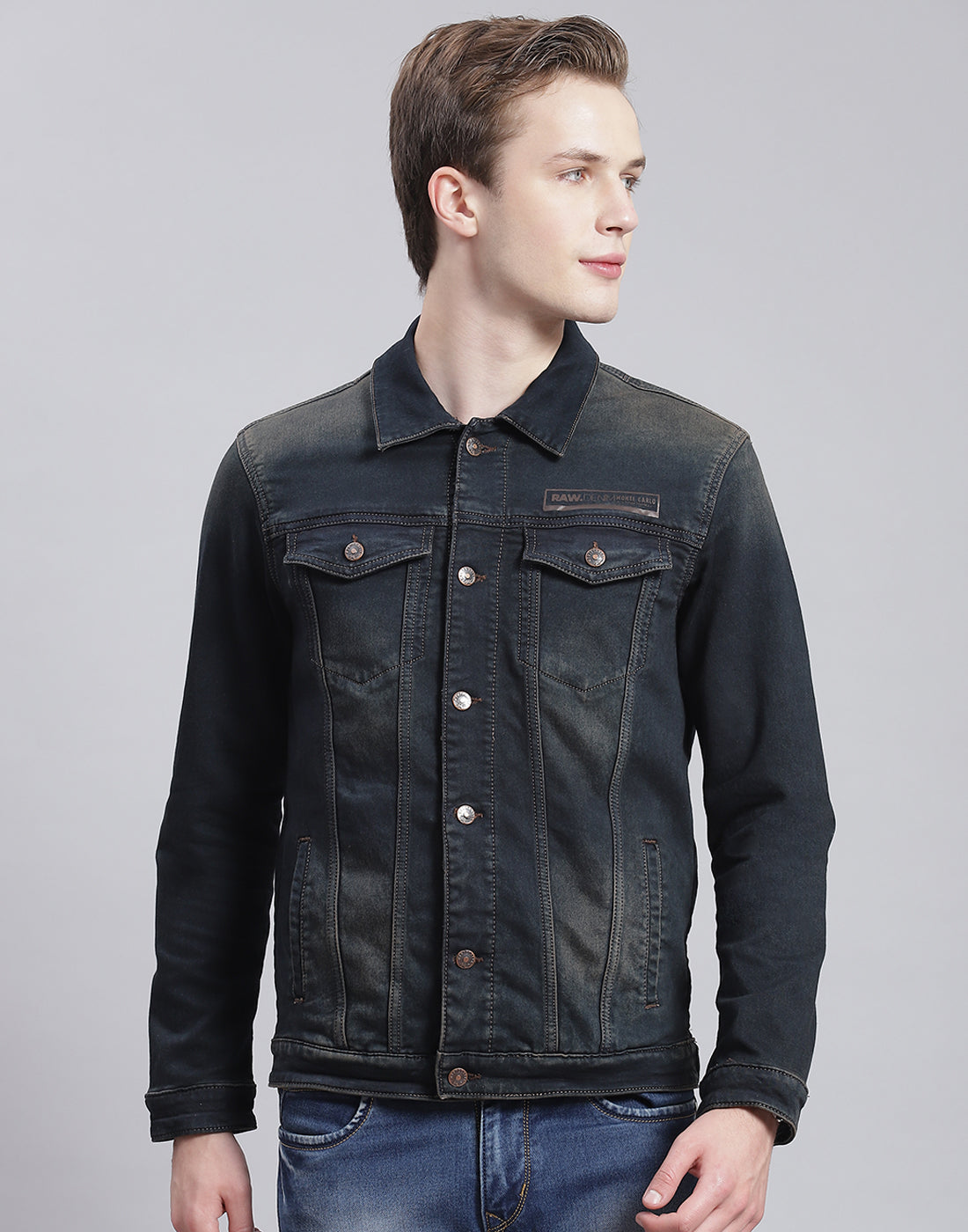 Calvin Klein Jeans Black Denim Jacket Mens SIze... - Depop