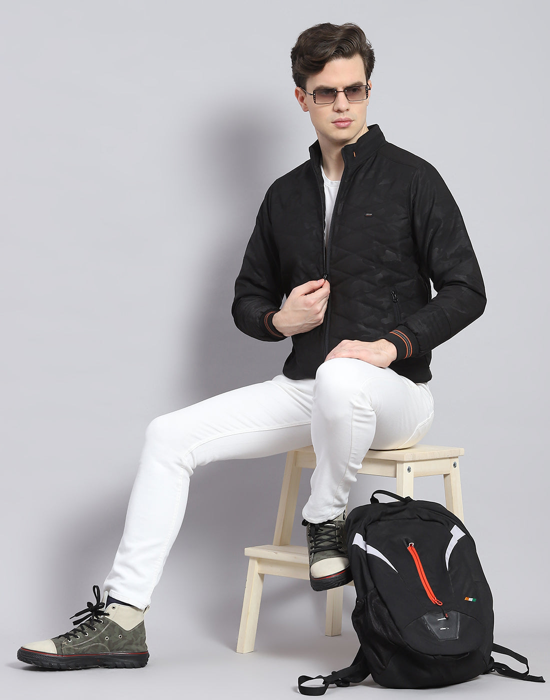 Men's Front Zip Black Leather Jacket NEW Real Genuine Lambskin Club Fashion  Wear | eBay
