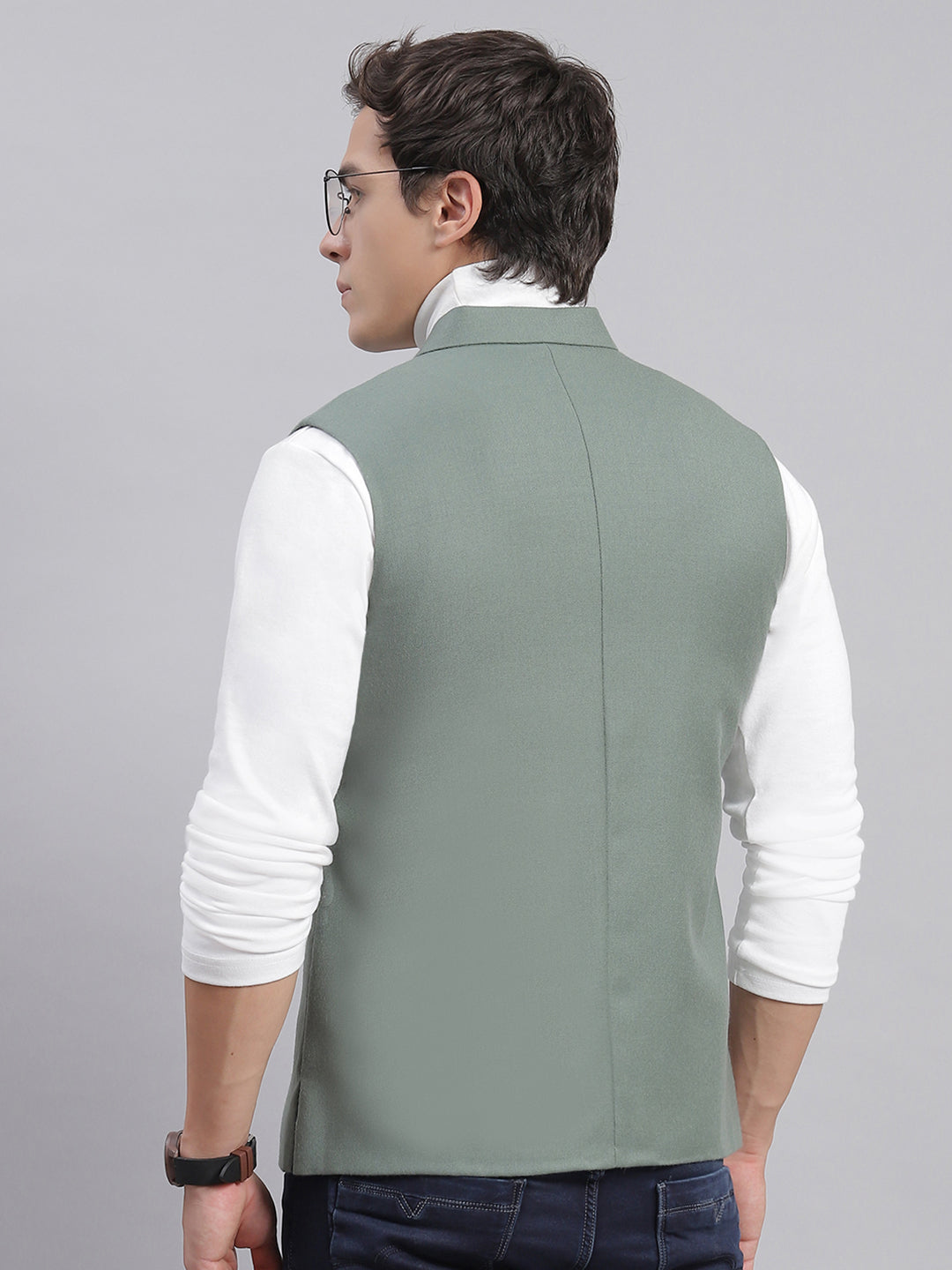 Buy Masculine Affair Dark Green Nehru Jacket at Amazon.in