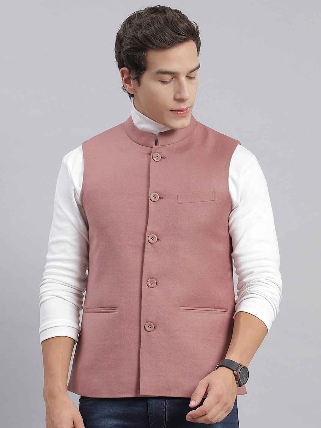 Buy Louis Philippe Black Nehru Jacket online