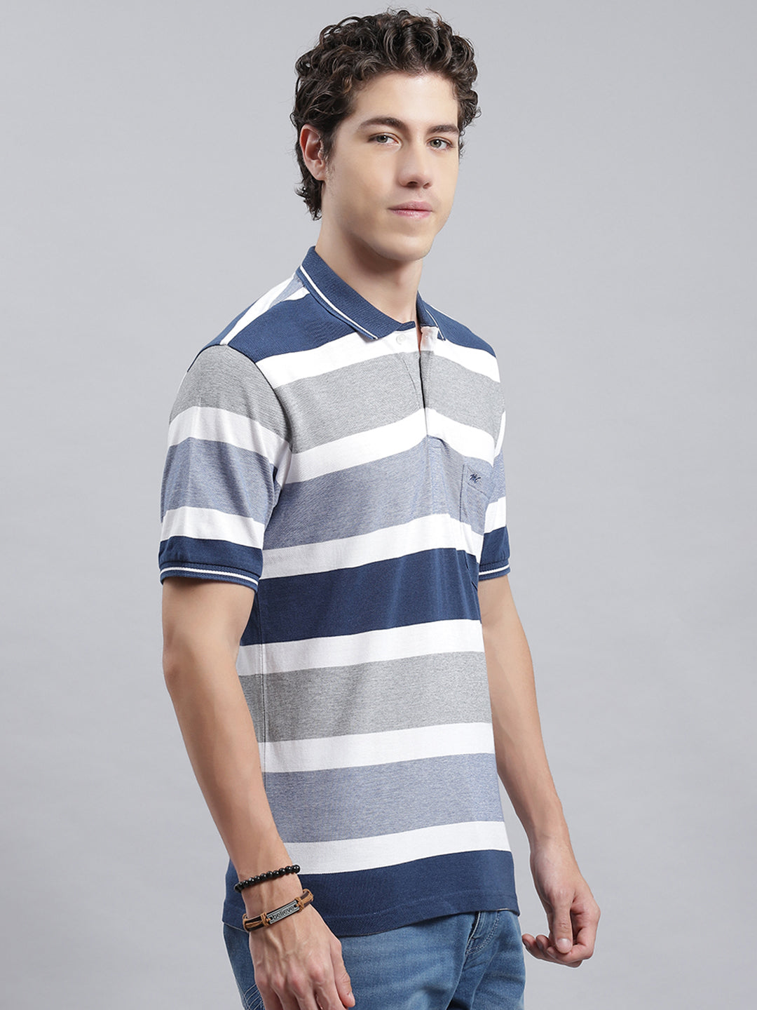 Men Denim Stripe T-Shirt