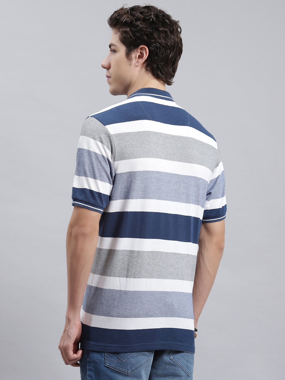 Men Denim Stripe T-Shirt