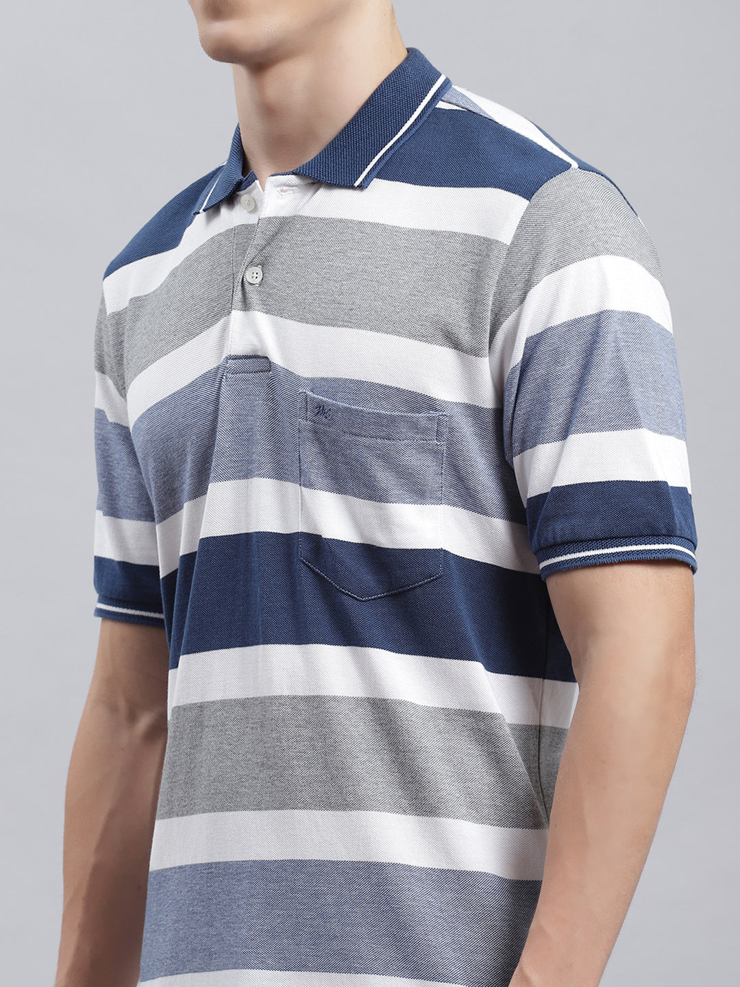 Men Denim Stripe T-Shirt