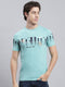 Men Green Printed T-Shirt