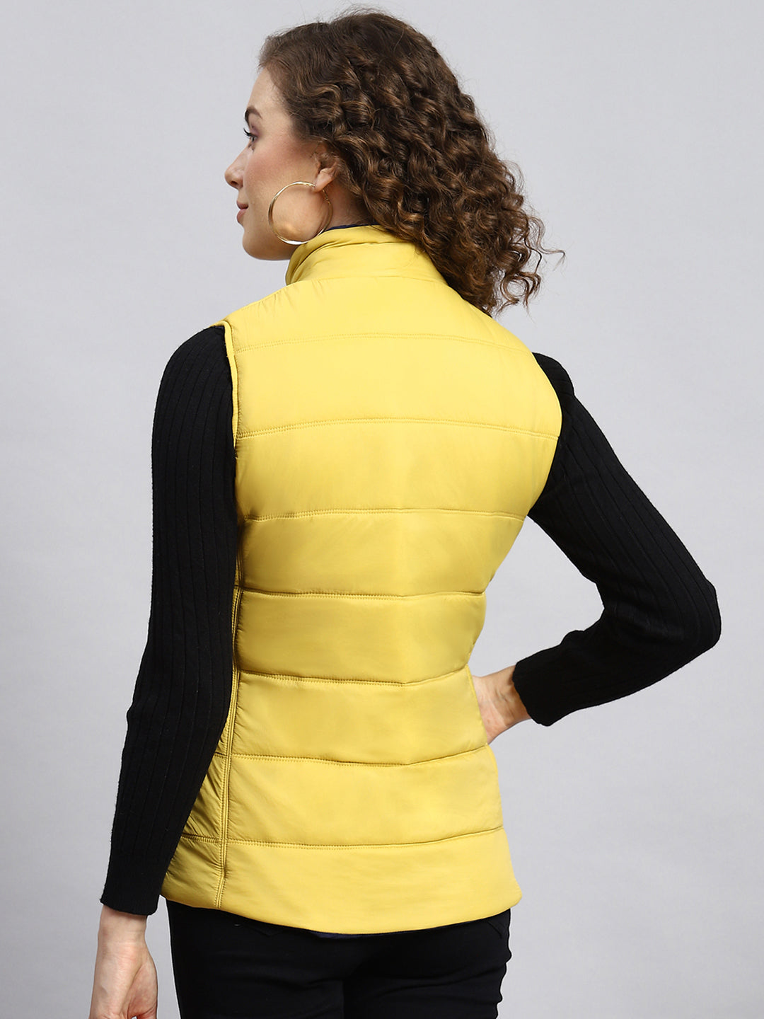 Women Mustard Printed Jacket