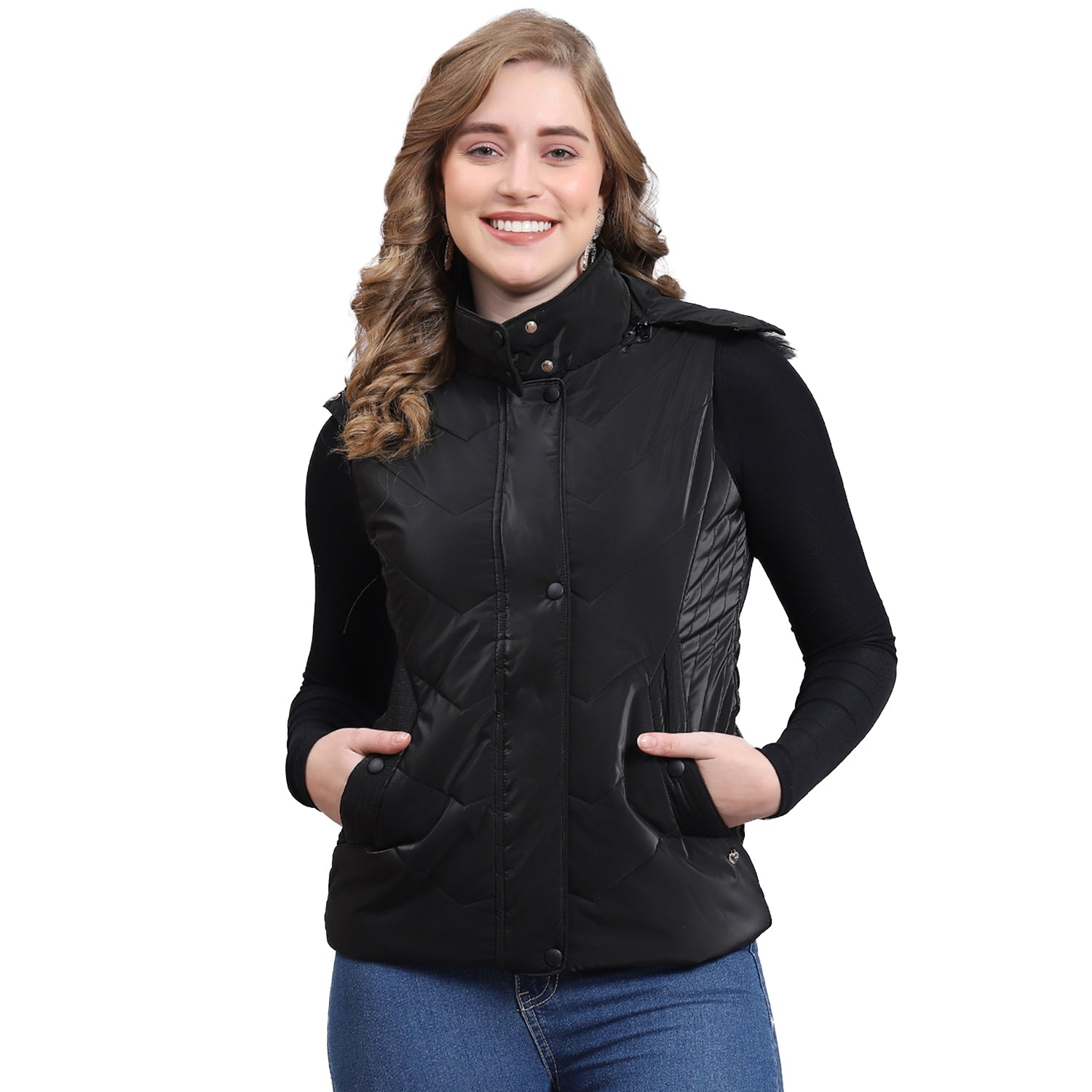 Buy SHIBAOZI Women Girls Cropped Puffer Vest Jackets Casual Zip-up  Sleeveless Winter Warm Down Coat, Black Apricot, Large at Amazon.in