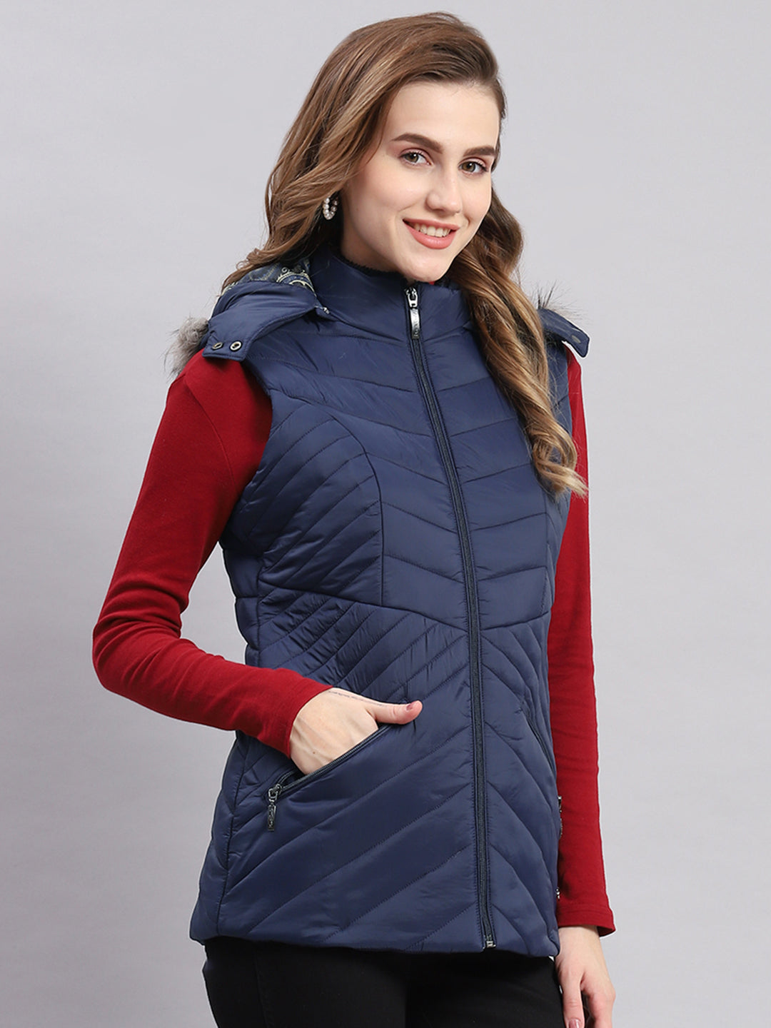 Buy online High Neck Quilted Jacket from jackets and blazers and coats for  Women by Monte Carlo for ₹3249 at 30% off | 2024 Limeroad.com