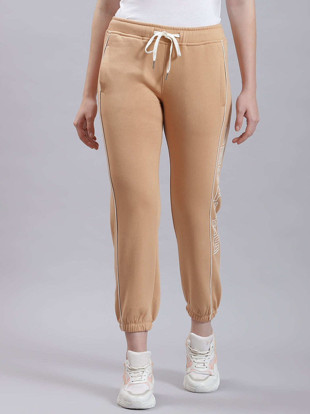 Women Beige Printed Winter Lower