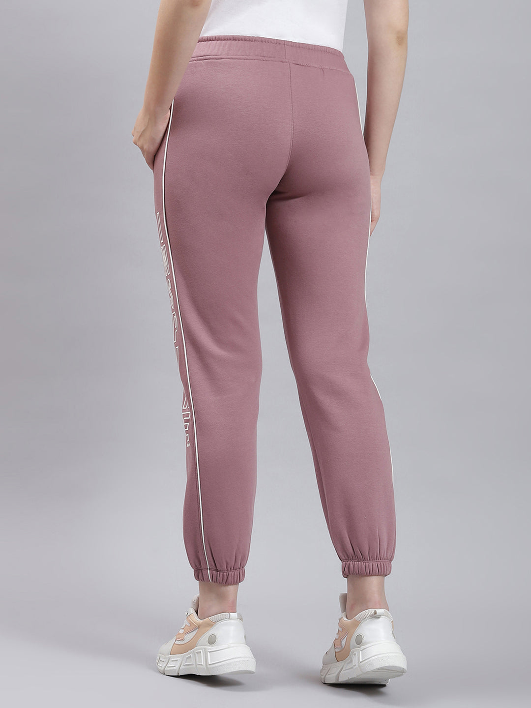 Women Pink Solid Regular Fit Winter Lowers