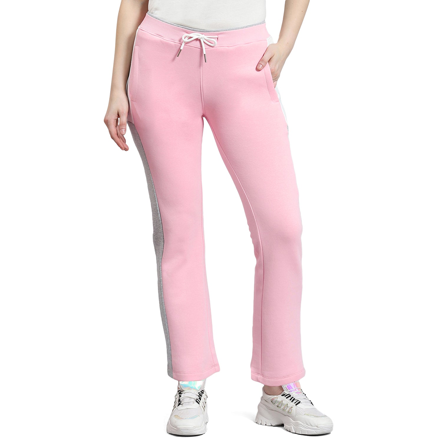 Women Pink Printed Regular Fit Winter Lower