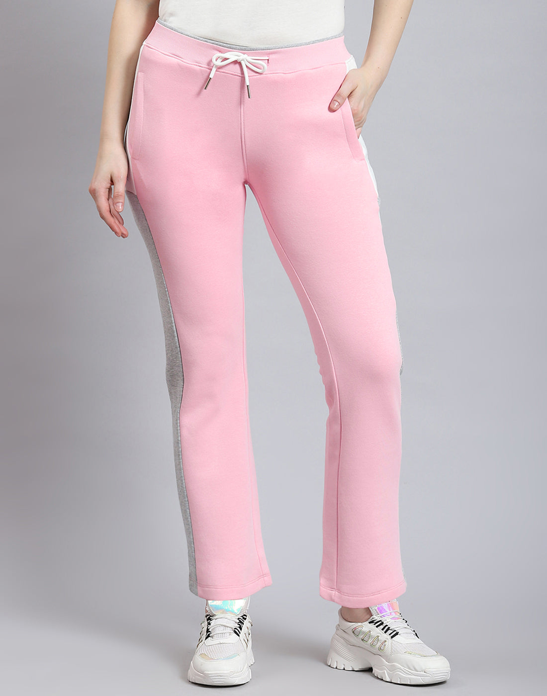 Women Pink Printed Regular Fit Winter Lower