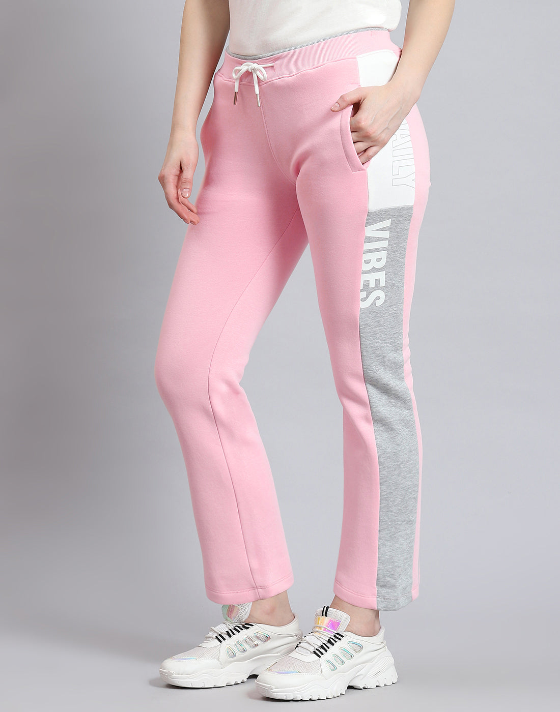 Women Pink Printed Regular Fit Winter Lower