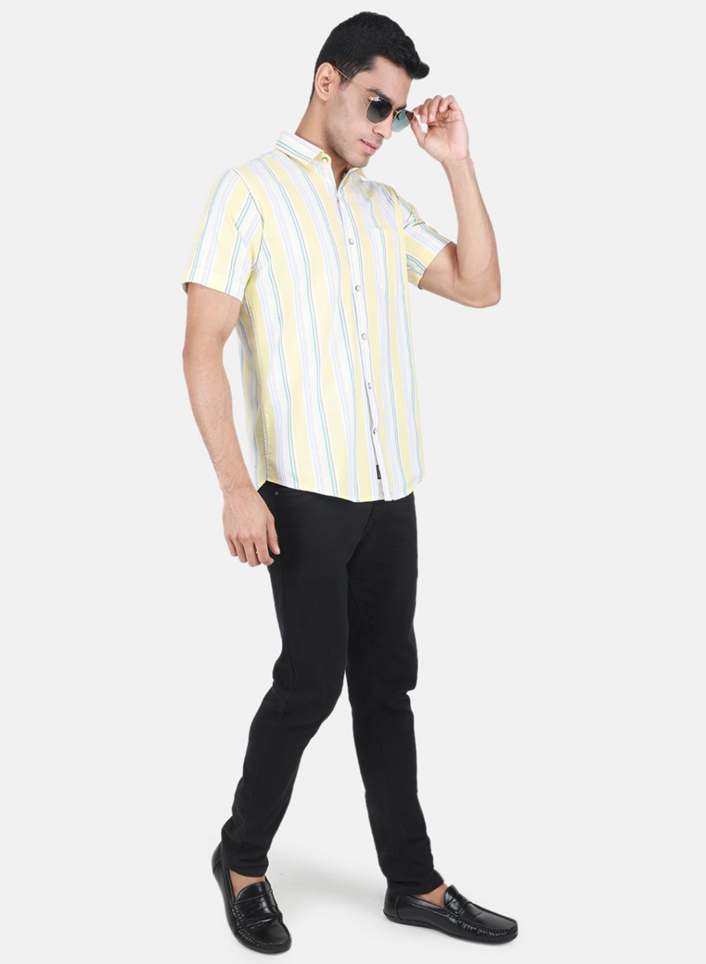 Men Yellow Printed Shirt