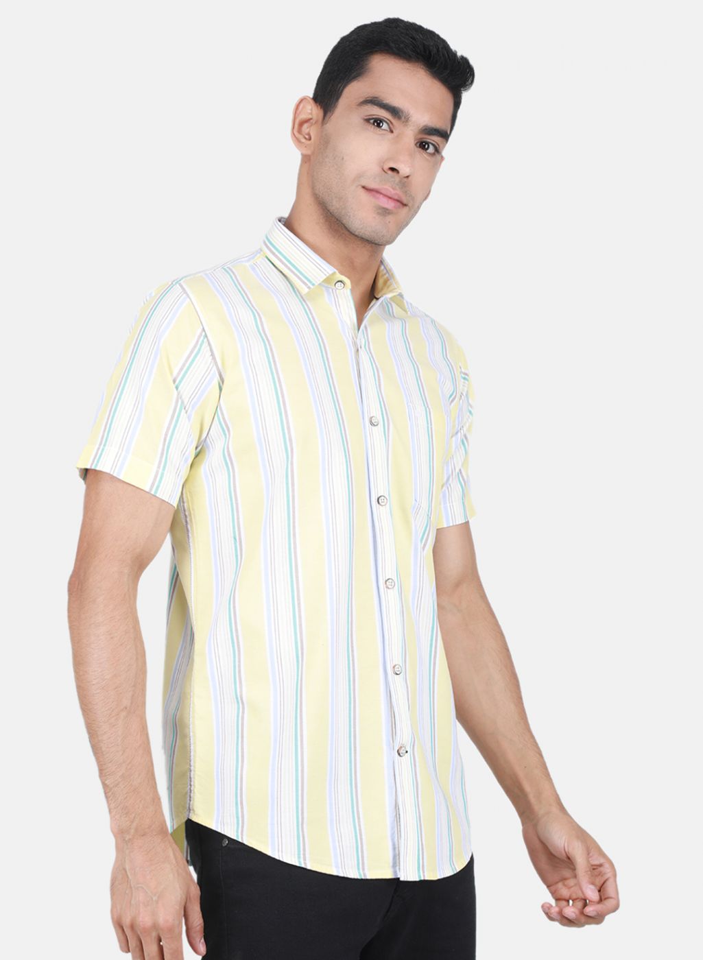 Men Yellow Printed Shirt