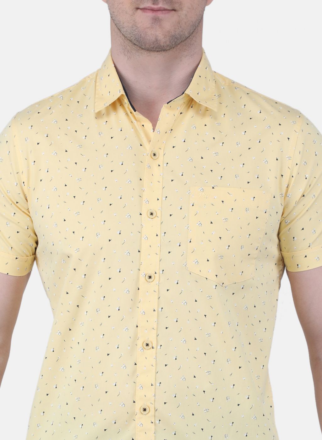 Men Yellow Printed Shirt