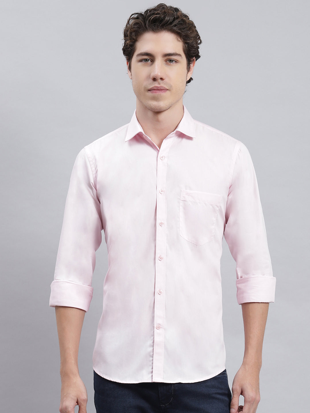 Men Pink Solid Shirt