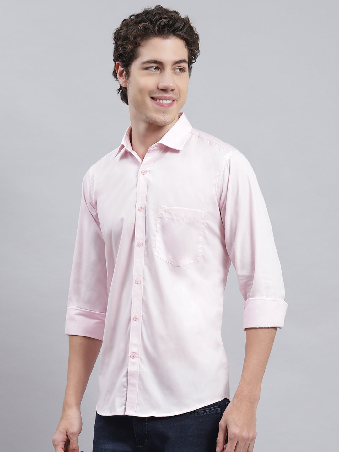 Men Pink Solid Shirt