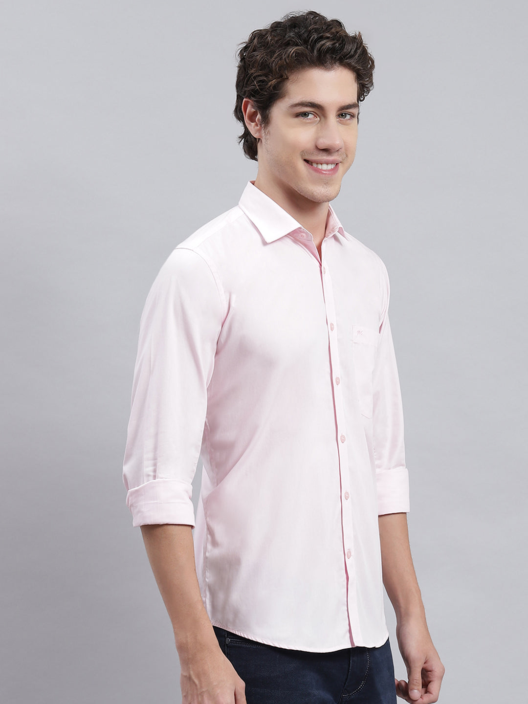 Men Pink Solid Shirt