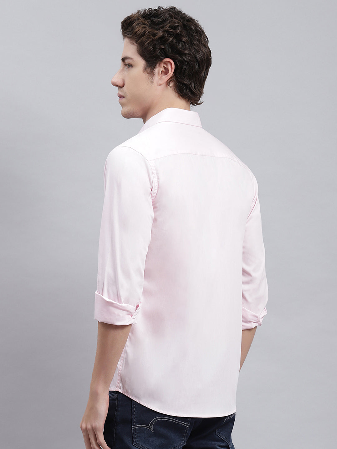 Men Pink Solid Shirt