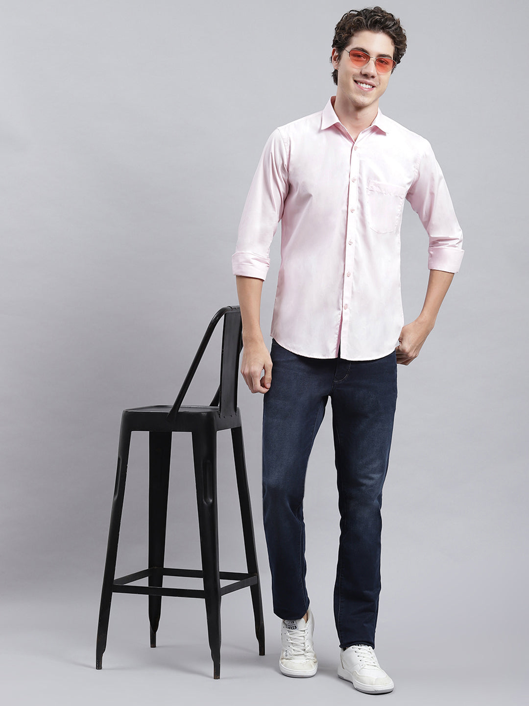 Men Pink Solid Shirt