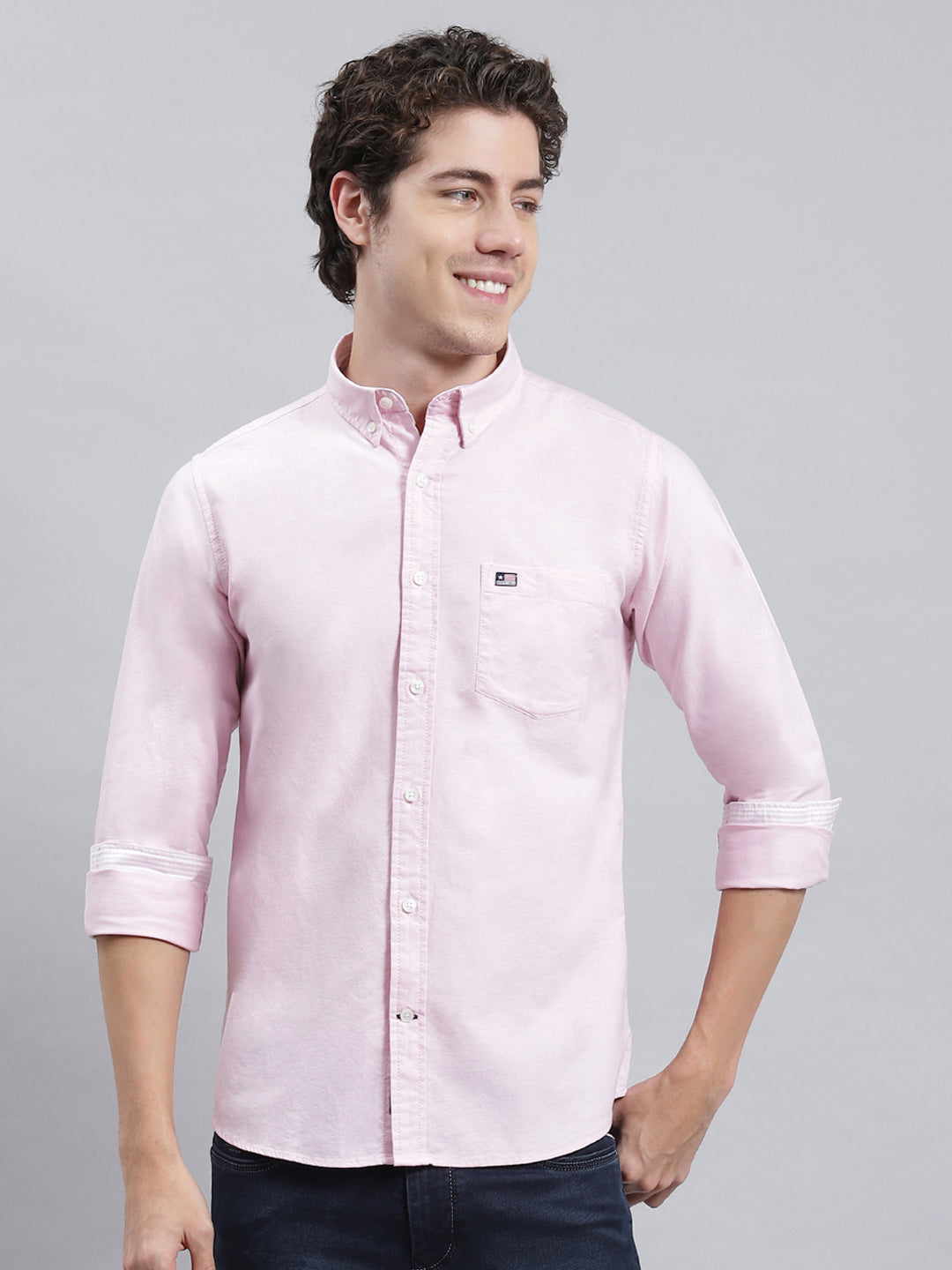 Men Pink Solid Shirt