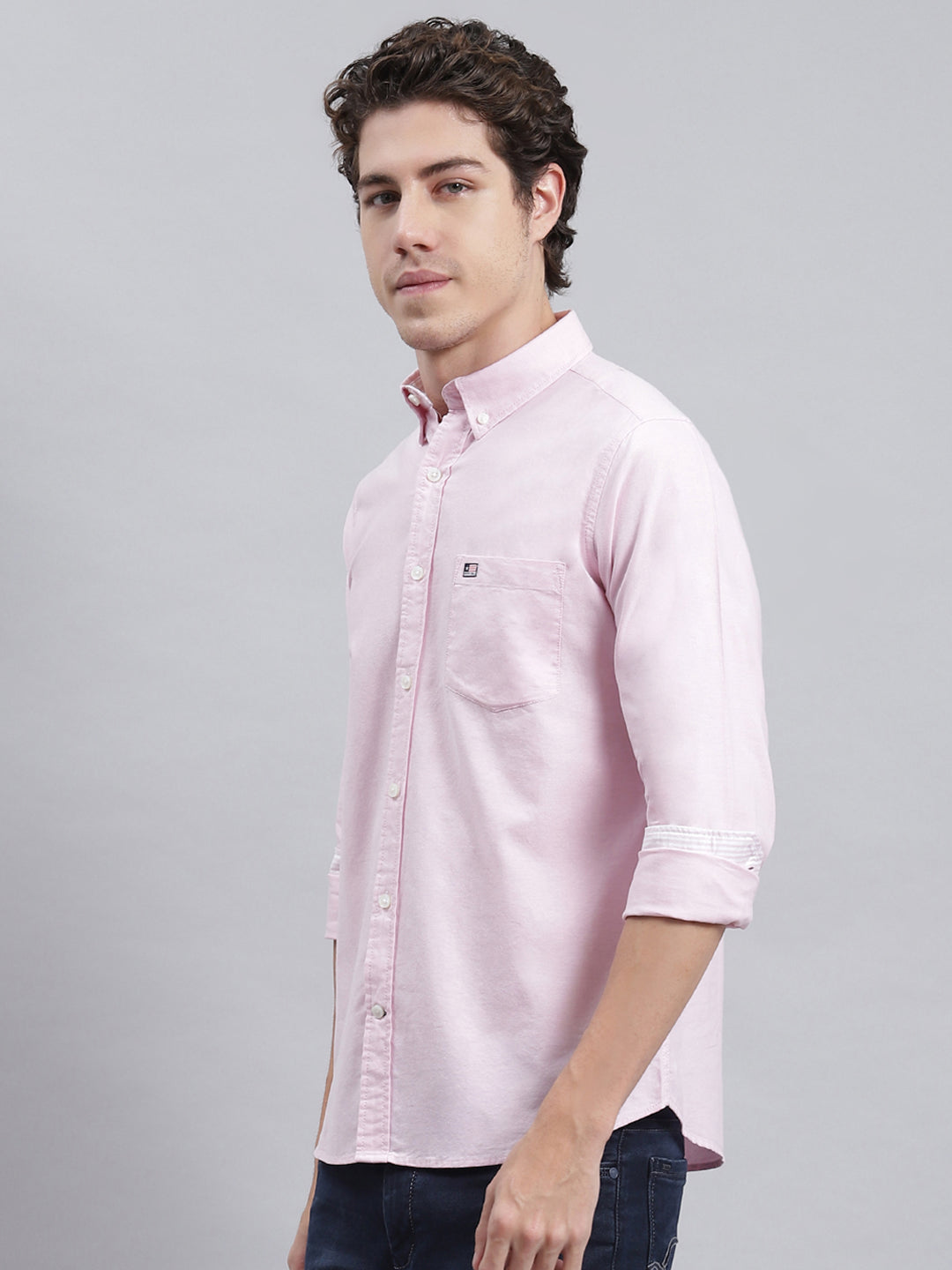 Men Pink Solid Shirt