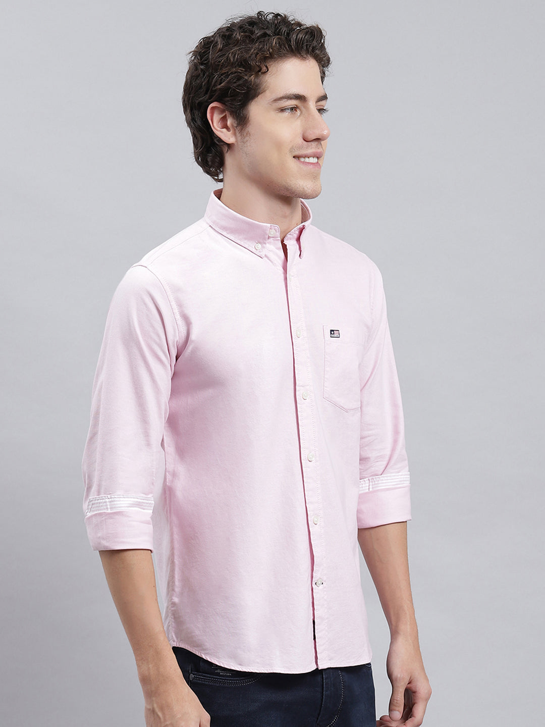 Men Pink Solid Shirt