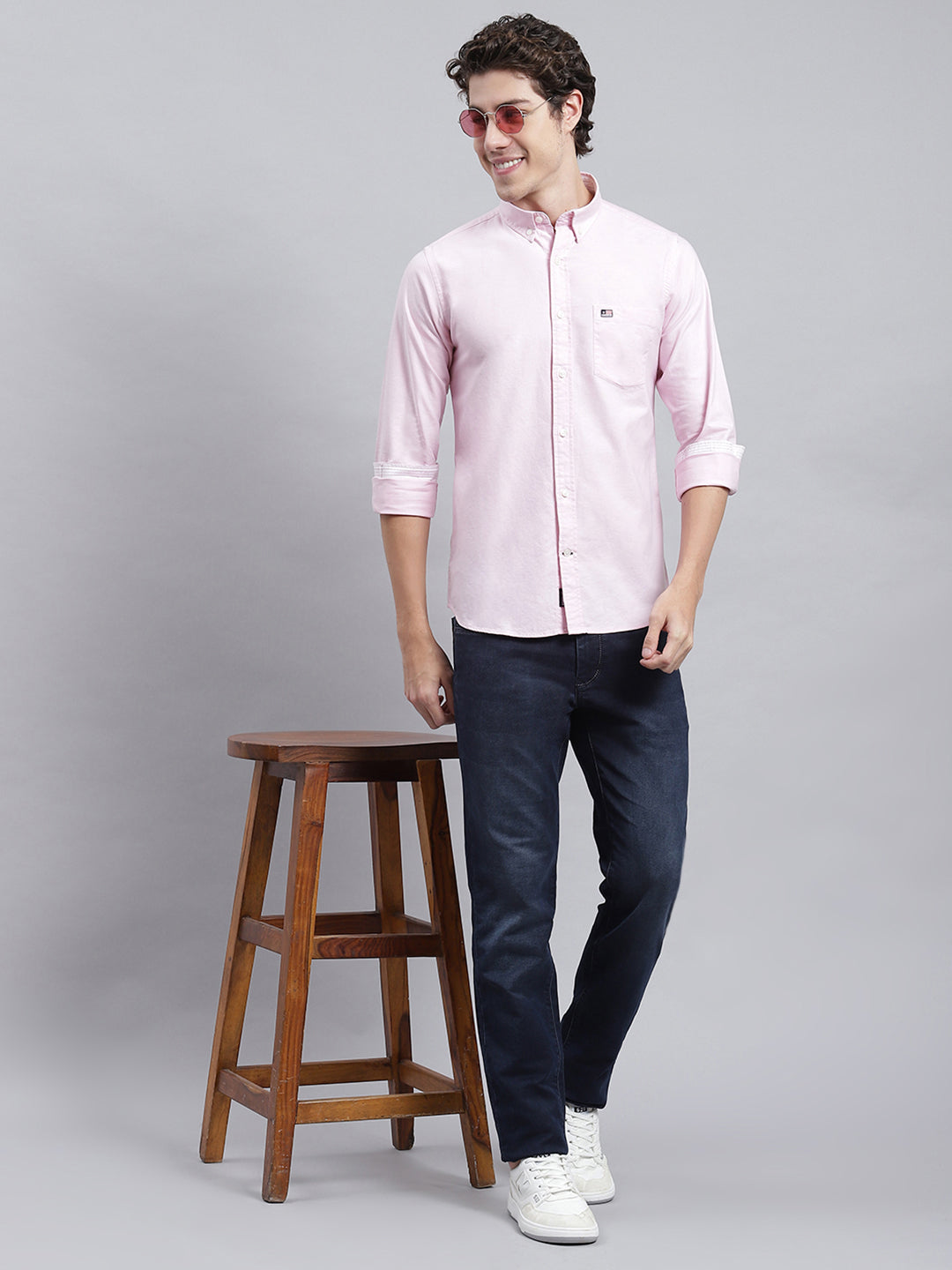 Men Pink Solid Shirt