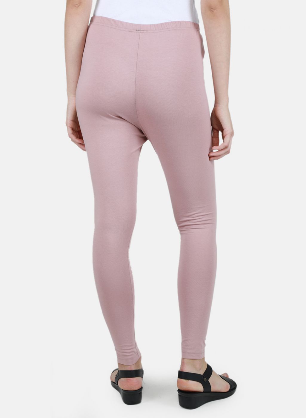 Light Pink color ladies cotton lycra premium leggings-LGD08