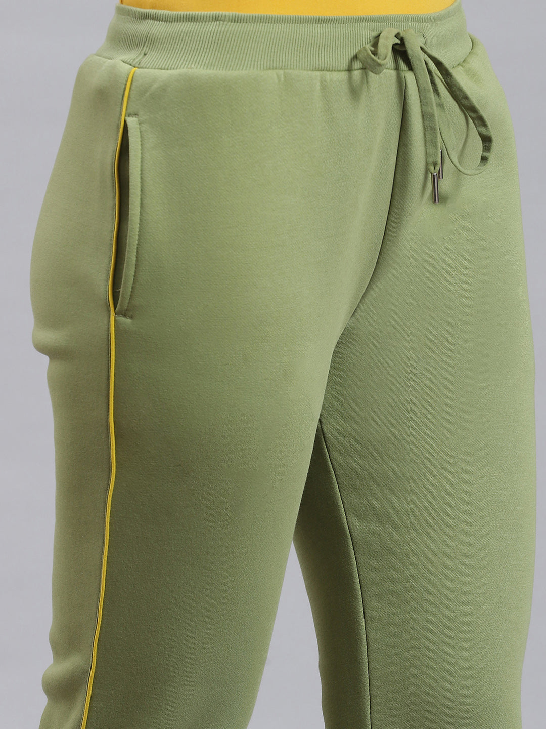 Women Green Plain Winter Lower