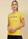 Women Yellow Embroidered Top