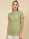 Women Green Embroidered Top