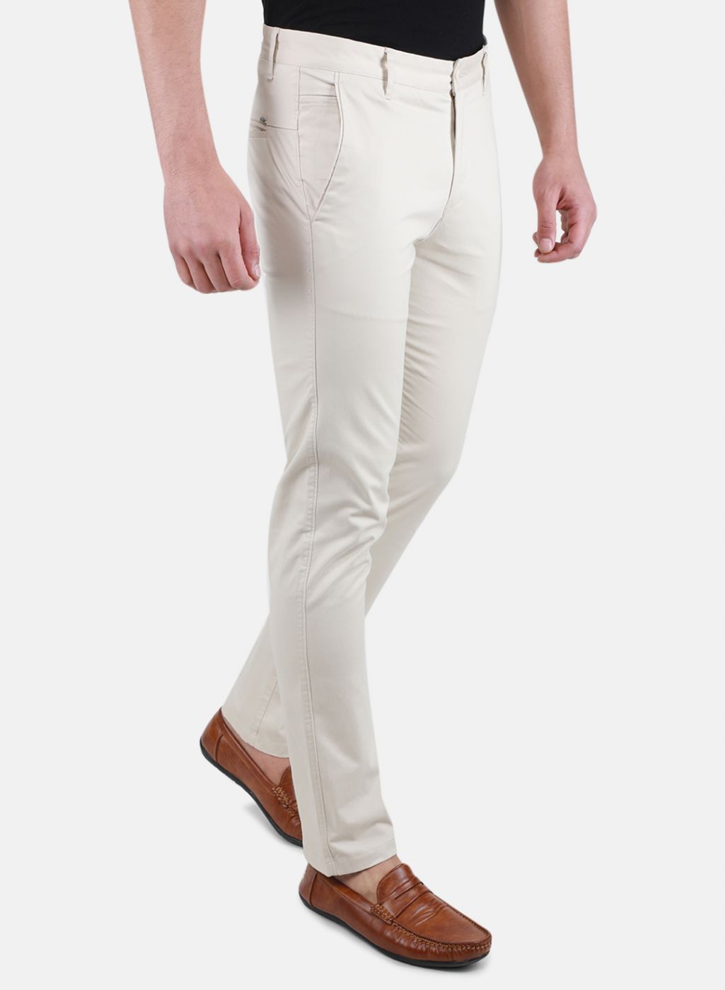 Men Beige Regular Fit Trouser