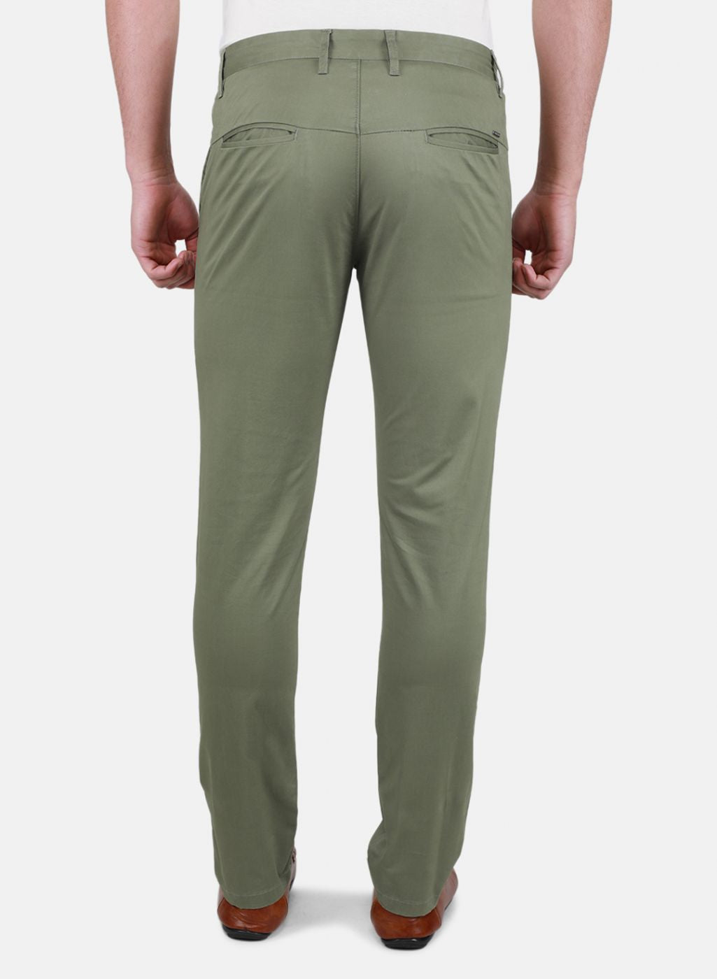 Men Green Regular Fit Trouser