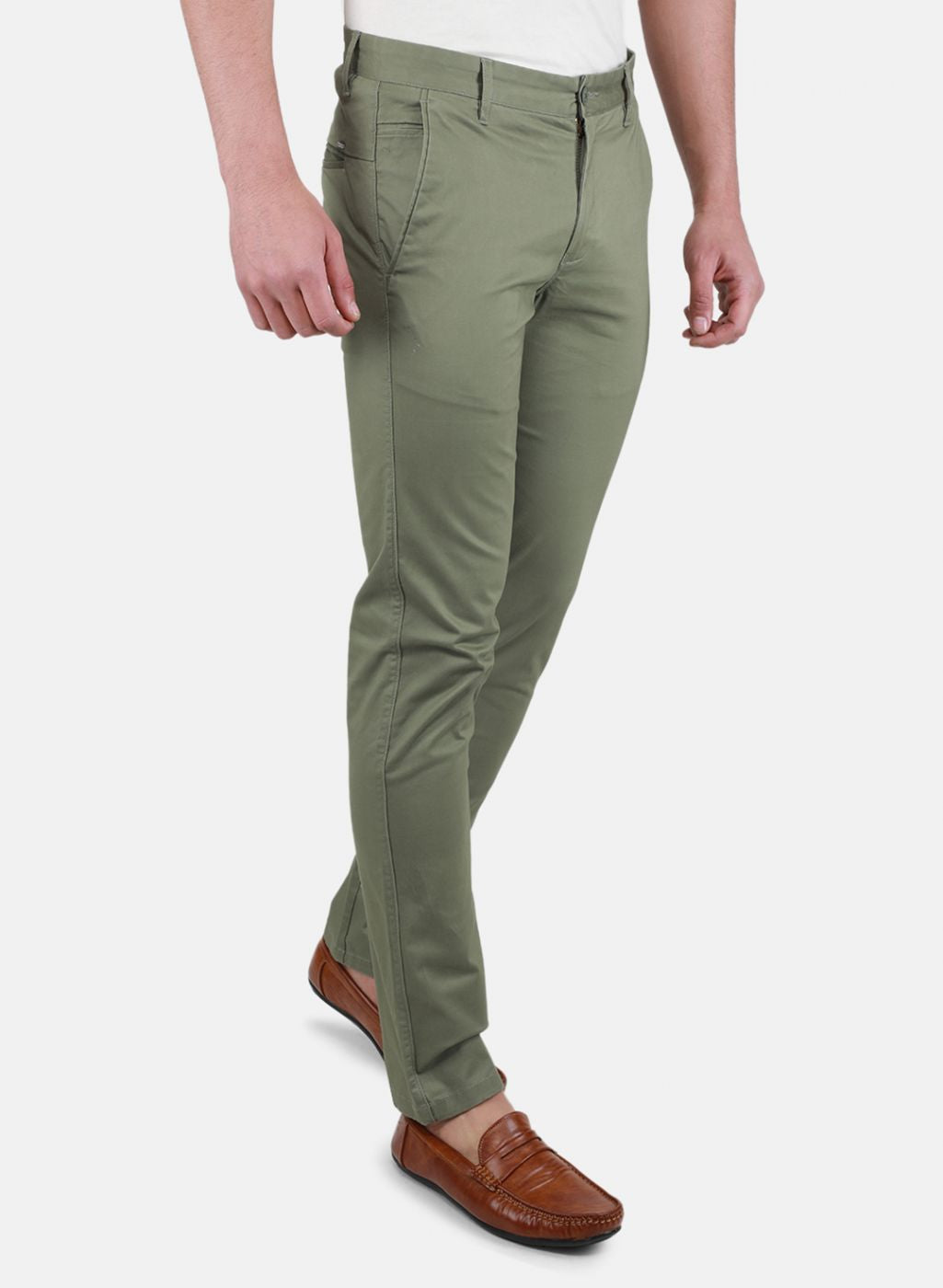 Buy MONTE CARLO Solid Cotton Lycra Slim Fit Mens Trousers | Shoppers Stop