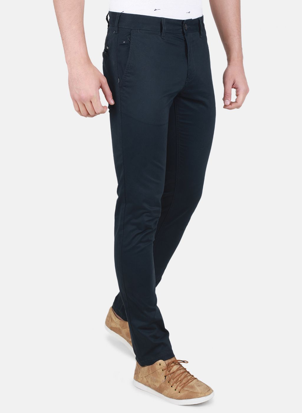 Men NAvy Blue Regular Fit Trouser