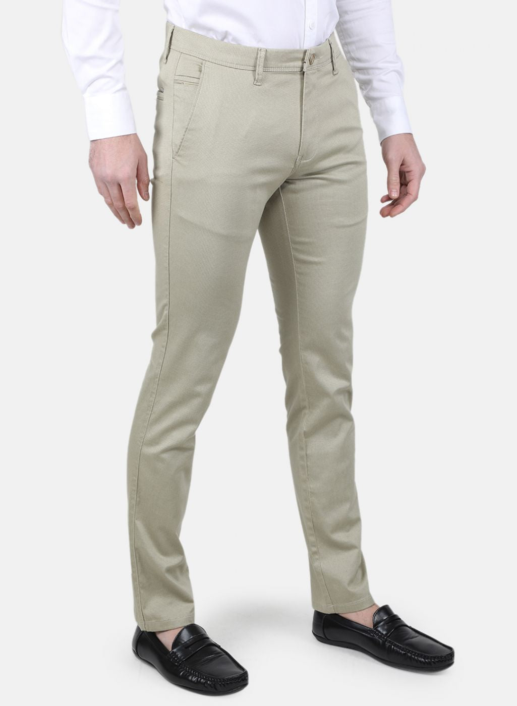 Men Beige Regular Fit Trouser