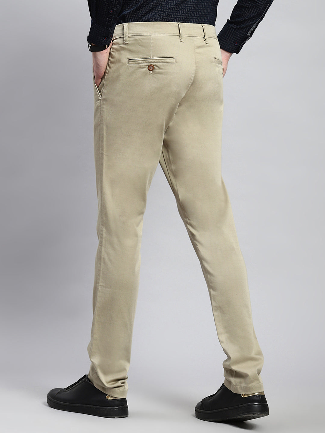 Buy Monte Carlo Men Navy Blue Smart Slim Fit Trousers - Trousers for Men  20310782 | Myntra