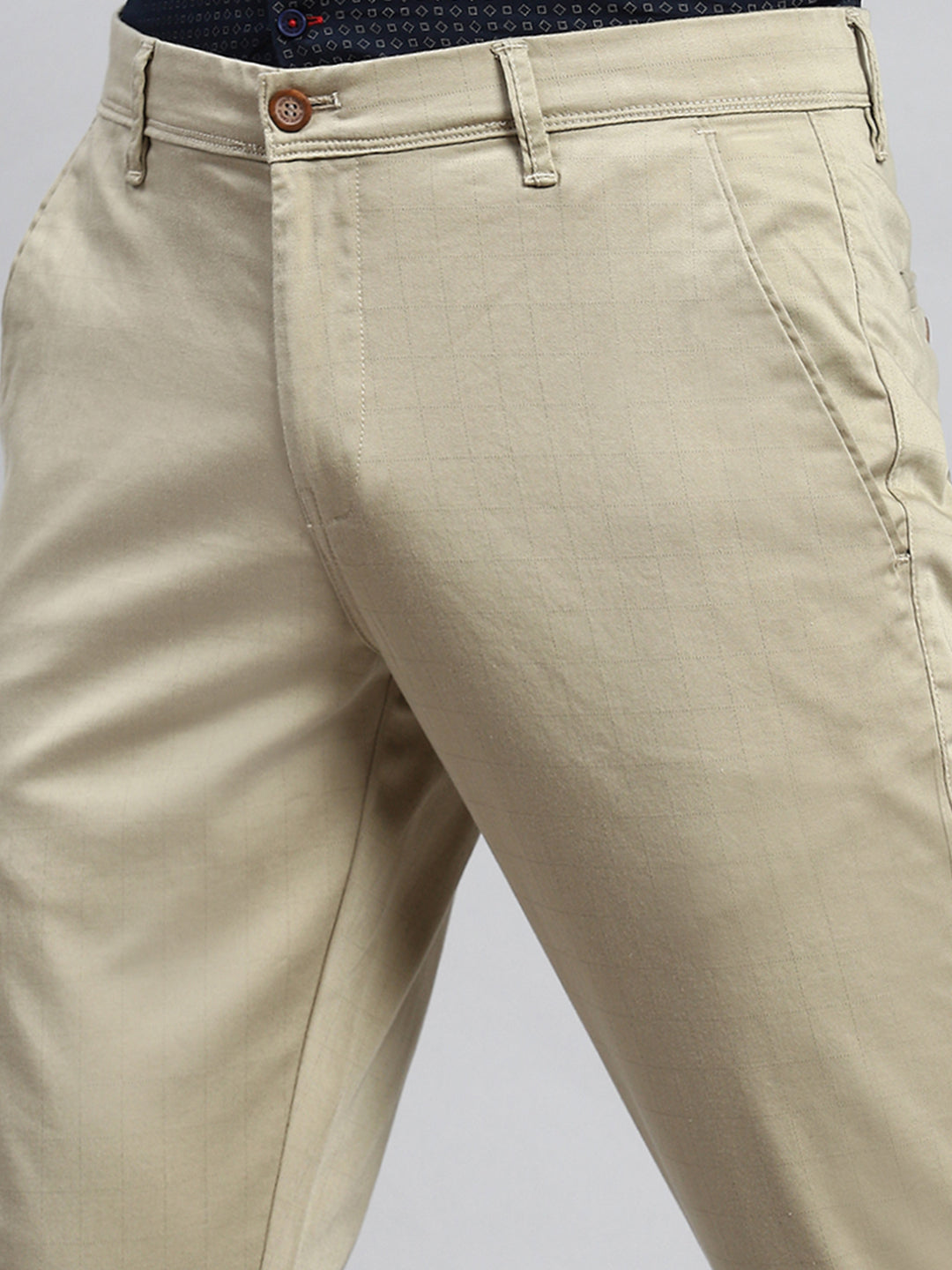 Men Beige Regular Fit Trouser