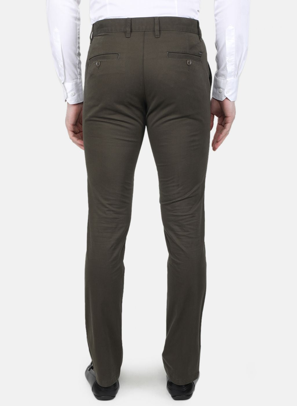 Men Olive Regular Fit Trouser