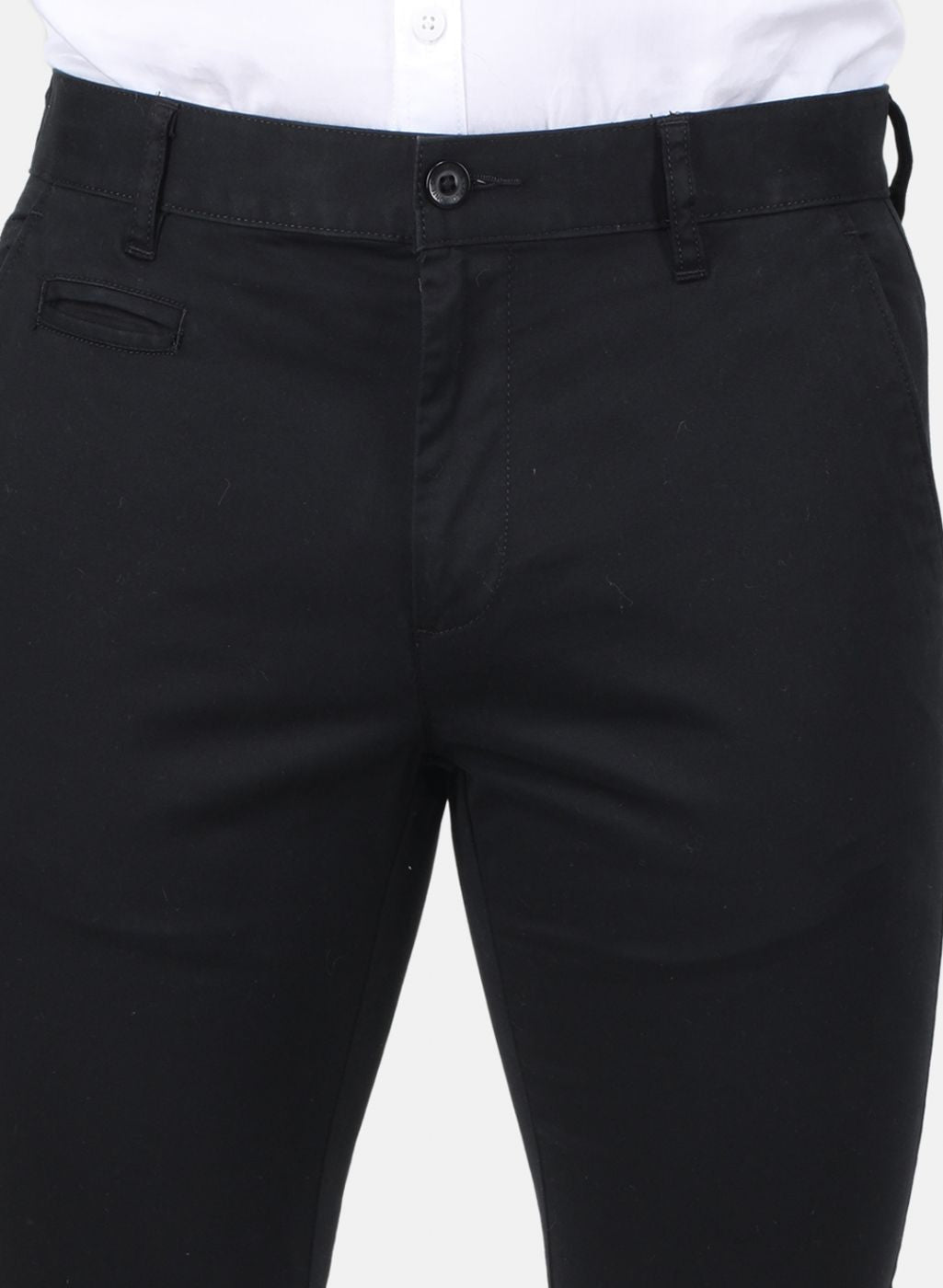 Men Black Regular Fit Trouser