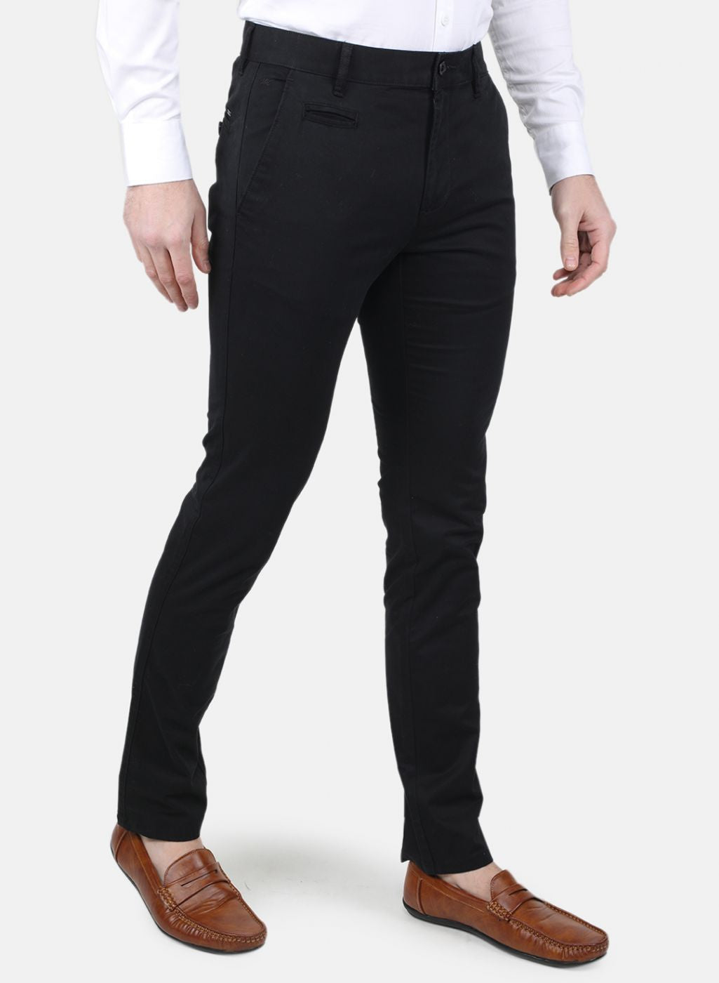 Men Black Regular Fit Trouser