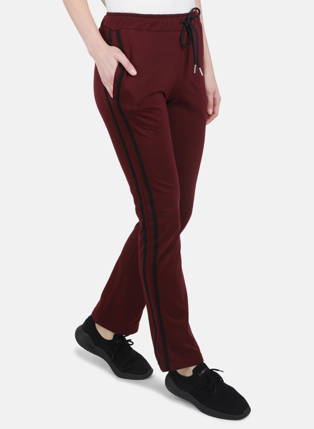 Women Maroon Regular Fit Lower