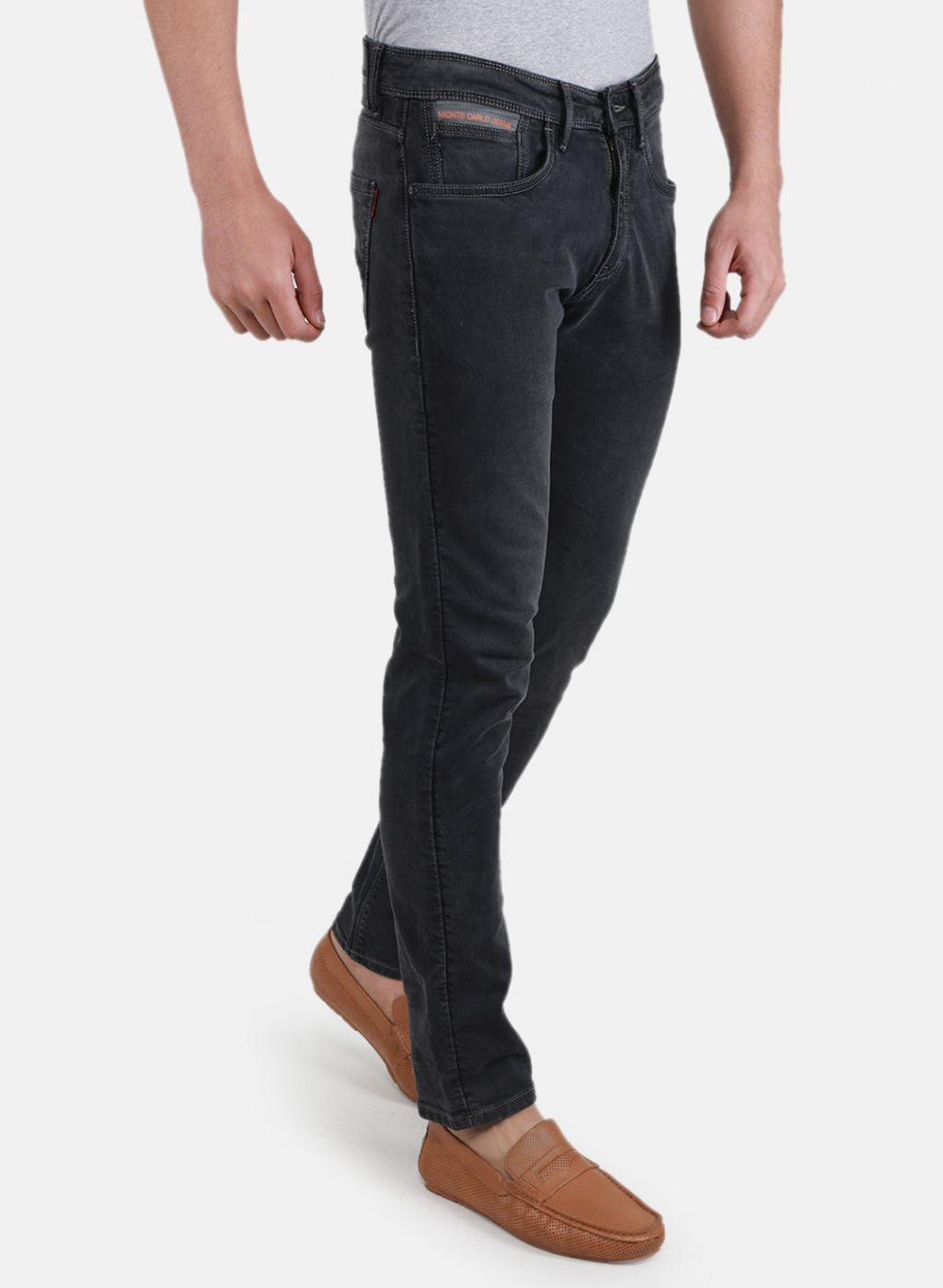 Men Grey Regular Fit Denim