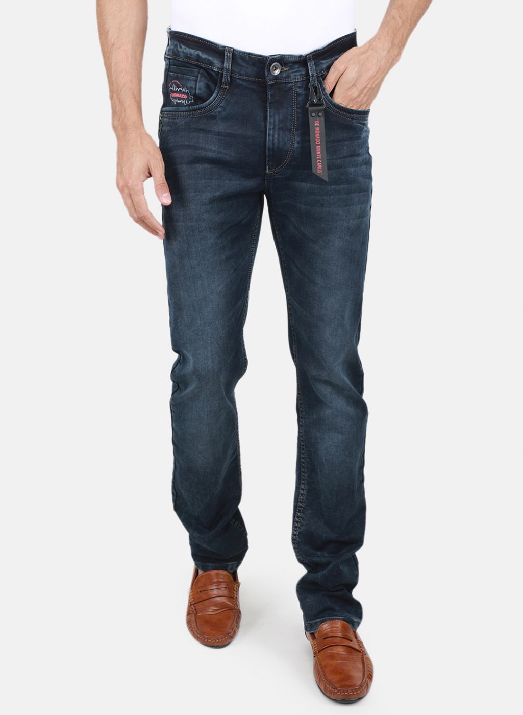 Men NAvy Blue NArrow Fit Denim