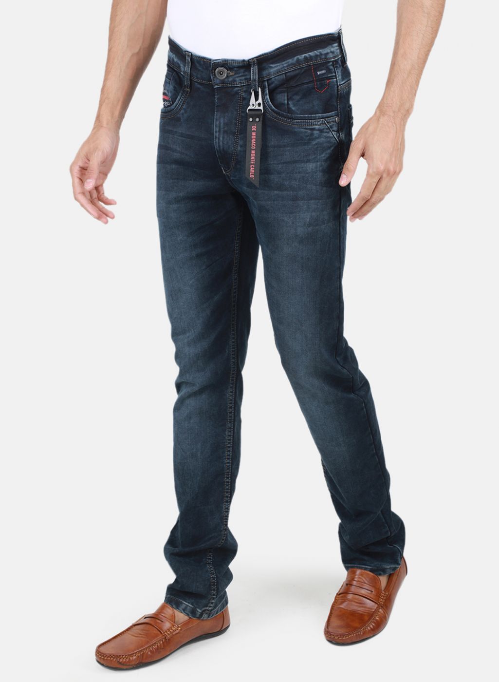 Men NAvy Blue NArrow Fit Denim