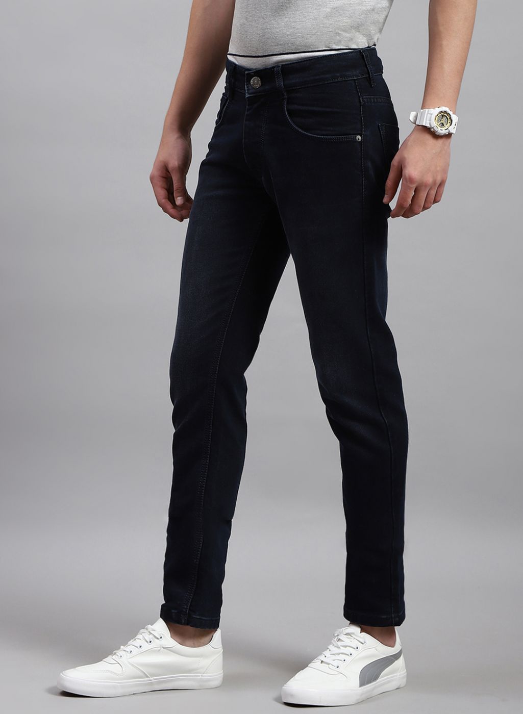 Men NAvy Blue Skinny Fit Denim